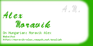 alex moravik business card